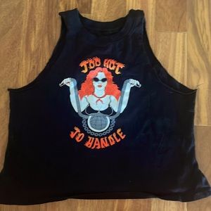 Too hot to handle slim tee. Size Medium. Sleeveless